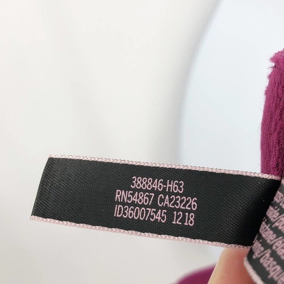 Victoria's Secret Women's Push Up Bra Size 32C Berry Purple T Back Front Close - Picture 10 of 10